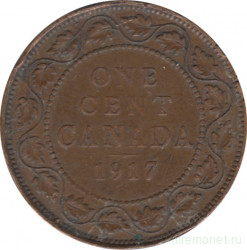 Монета. Канада. 1 цент 1917 год.