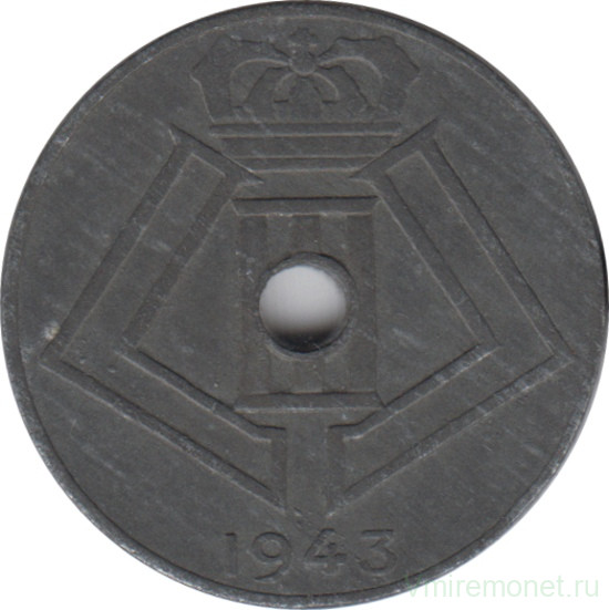Монета. Бельгия. 10 сантимов 1943 год. BELGIE-BELGIQUE.
