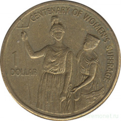 Монета. Австралия. 1 доллар 2003 год. 100 лет движению суфражисток.