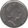 Монета. Бермудские острова. 10 центов 1995 год. рев.