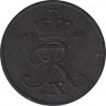  Монета. Дания. 2 эре 1948 год. ав.