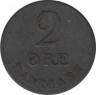  Монета. Дания. 2 эре 1948 год. рев.