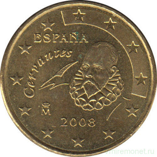 Монета. Испания. 10 центов 2008 год.