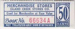 Суррогатные деньги. Шпицберген. Угледобывающая компания США. Ордер на 50 центов для расчётов в товарных лавках 1915 год.
