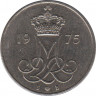 Монета. Дания. 10 эре 1975 год. ав.