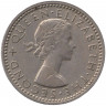 Монета. Новая Зеландия. 6 пенсов 1962 год.