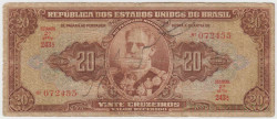 Банкнота. Бразилия. 20 крузейро 1950 год. Тип 144.