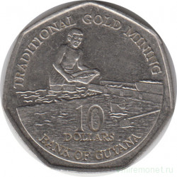Монета. Гайана. 10 долларов 1996 год.
