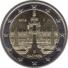 Монета. Германия. 2 евро 2016 год. Саксония (F). ав.