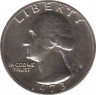Монета. США. 25 центов 1973 год. Монетный двор S. ав.