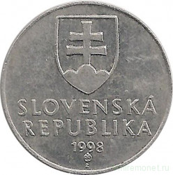 Монета. Словакия. 20 геллеров 1998 год.