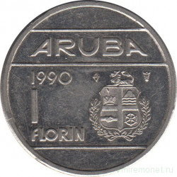 Монета. Аруба. 1 флорин 1990 год.