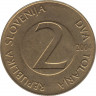  Монета. Словения. 2 толара 2004 год. ав.