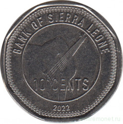 Монета. Сьерра-Леоне. 10 центов 2022 год.