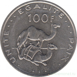 Монета. Джибути. 100 франков 2004 год.