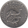 Монета. Джибути. 100 франков 2010 год. ав.