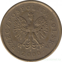 Монета. Польша. 5 грошей 2000 год.