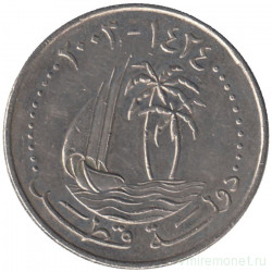 Монета. Катар. 50 дирхамов 2003 год. 