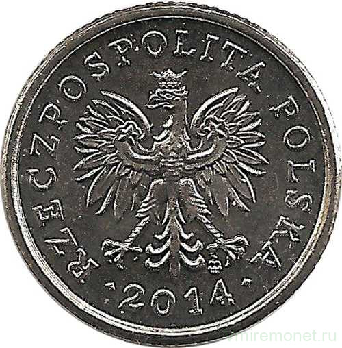 Монета. Польша. 20 грошей 2014 год.
