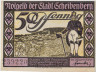 Бона. Нотгельд. Германия. Город Шайбенберг. 50 пфеннигов 1921 год. Вариант 1175.1.а.1. ав.