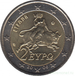 Монеты. Греция. Набор евро 8 монет 2006 год. 1, 2, 5, 10, 20, 50 центов, 1, 2 евро.