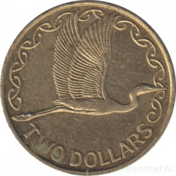 Монета. Новая Зеландия. 2 доллара 2002 год.