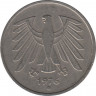 Монета. ФРГ. 5 марок 1976 год. Монетный двор - Карлсруэ (G). ав.