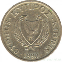 Монета. Кипр. 1 цент 1990 год.