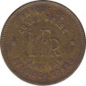 Монета. Бельгийское Конго. 1 франк 1946 год. рев.