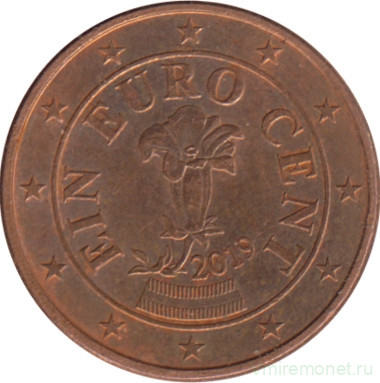 Монета. Австрия. 1 цент 2019 год.