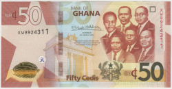 Банкнота. Гана. 50 седи 2019 год. Тип W49.