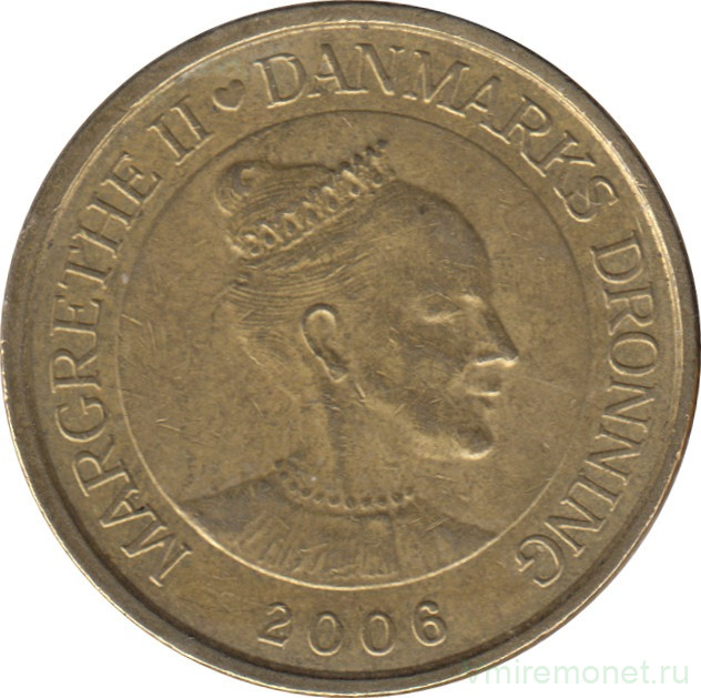 Монета. Дания. 20 крон 2006 год.