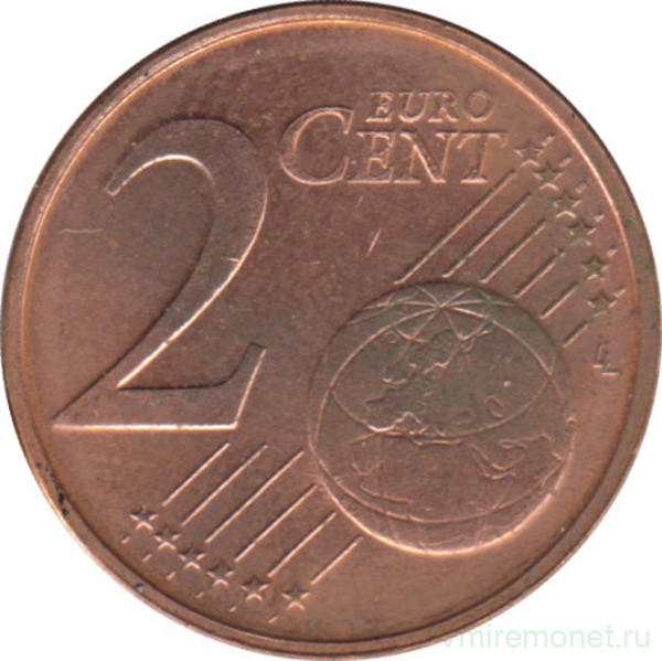 Монета. Испания. 2 цента 2002 год.