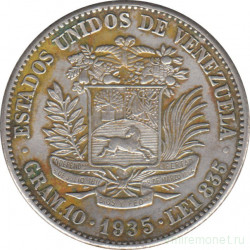 Монета. Венесуэла. 2 боливара 1935 год.