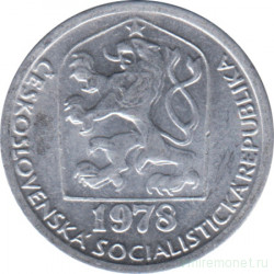 Монета. Чехословакия. 10 геллеров 1978 год.