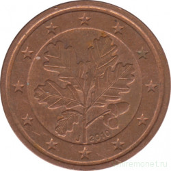 Монета. Германия. 2 цента 2010 год. (J).