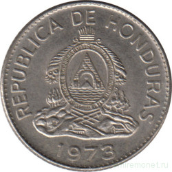 Монета. Гондурас. 20 сентаво 1973 год.