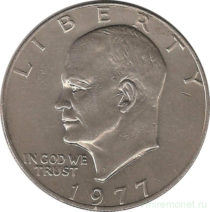 Монета. США. 1 доллар 1977 год.