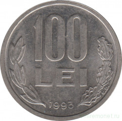 Монета. Румыния. 100 лей 1993 год.