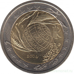 Монета. Италия. 2 евро 2004 год. 50 лет Всемирной продовольственной прграмме.
