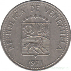 Монета. Венесуэла. 5 сентимо 1971 год.