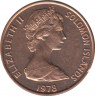 Монета. Соломоновы острова. 1 цент 1978 год. ав.