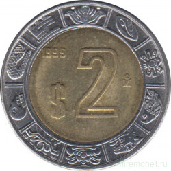 Монета. Мексика. 2 песо 1999 год.