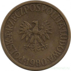 Монета. Польша. 5 злотых 1980 год.