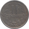 Монета. Колумбия. 2 сентаво 1921 год. рев.