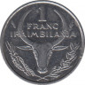 Монета. Мадагаскар. 1 франк 1982 год. рев.