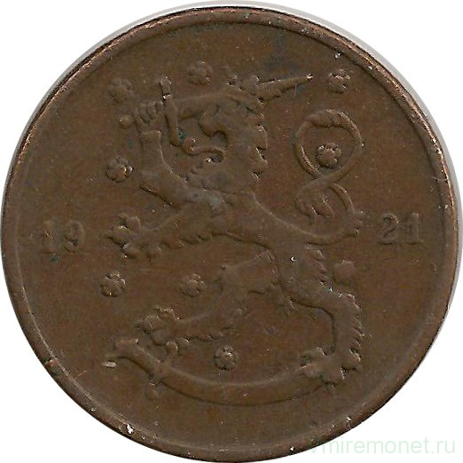 Монета. Финляндия. 10 пенни 1921 год.