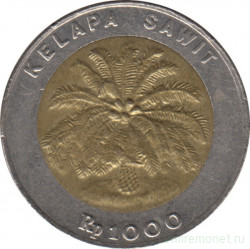 Монета. Индонезия. 1000 рупий 1996 год. 