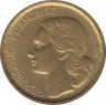  Монета. Франция. 10 франков 1951 год. Монетный двор - Бомон-ле-Роже(B). рев.