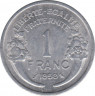  Монета. Франция. 1 франк 1959 год. Монетный двор - Париж. ав.